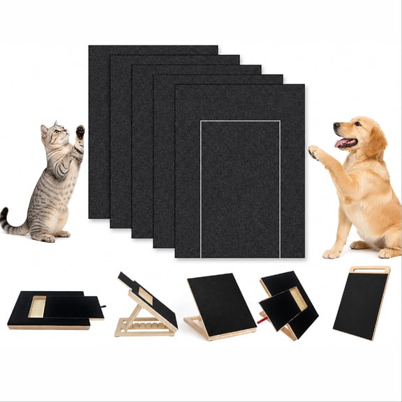 5-Pack Dog Nail Scratch Board Refills, Replacement Sandpaper Pads for Pet Scratch Pad Board, Heavy-Duty Nail Trimming & Care Sheets for Dogs and Cats
