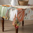 thumbnail image 4 of Orange Green Pumpkin Fall Table Cloth Waterproof Tablecloths, Thanksgiving Leaves Farmhouse Tablecloth Dining Table Cover for Kitchen Party Tabletop Outdoor, Square Tablecloth 54x54 Inch, 4 of 9