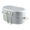 thumbnail image 1 of Camping Pot Lunch Box Aluminium Cooking Cookware Hiking Picnic Lunch Box 1L Silver, 1 of 9