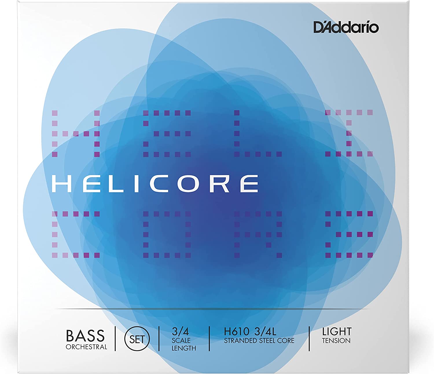 D'Addario Helicore Orchestral Series Double Bass String Set 3/4 Size Light
