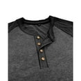 thumbnail image 7 of Kilaqueen Mens Henley Shirts Short Sleeve Raglan Color Block Button Crew Neck T-Shirt Summer Casual Classic Muscle Fit Tee Shirt, 7 of 7