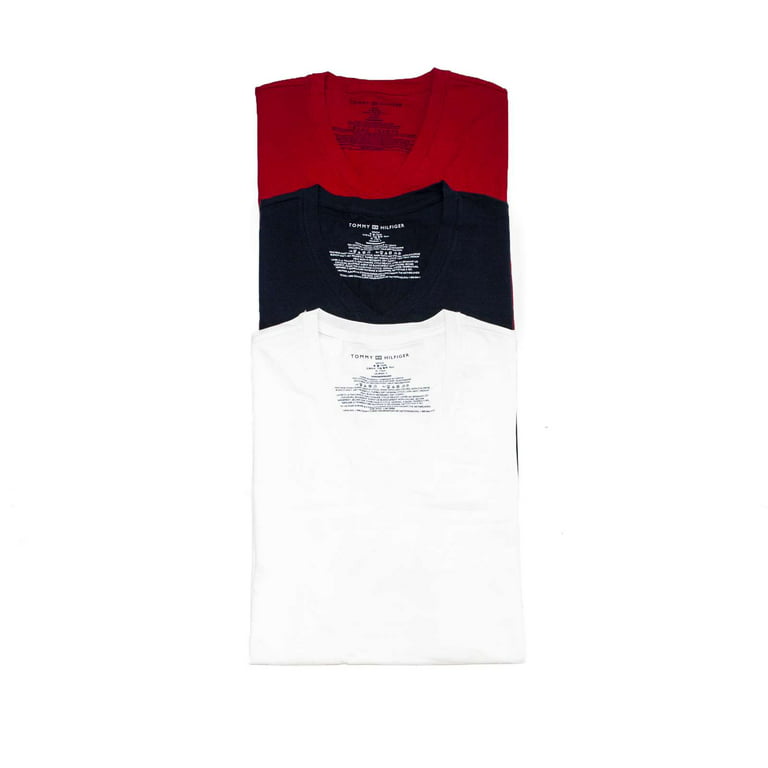 forlænge hegn Encyclopedia Men's Tommy Hilfiger 09T3149 Cotton Stretch Classic V-Neck T-shirt - 3 Pack  (Mahogany M) - Walmart.com