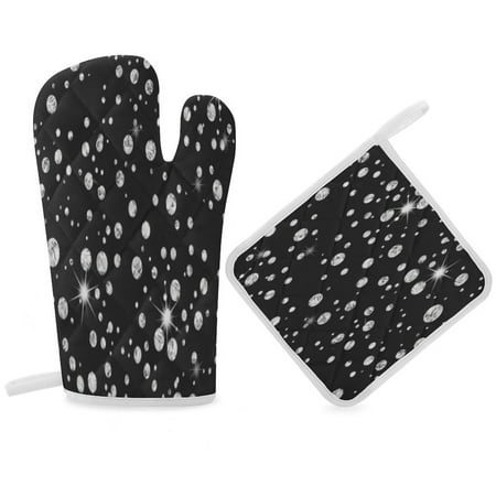 

Bling with Diamond Oven Gloves And Pots Stand Set Oven Gloves And Pot Racks Pot Racks And Oven Gloves Set
