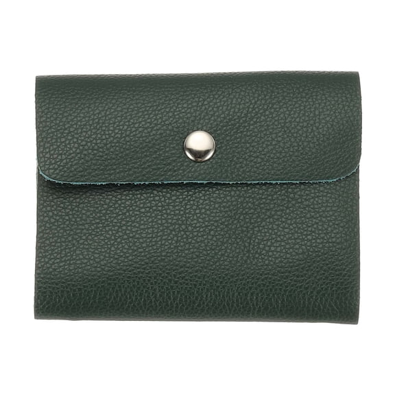 Uxcell Leather Credit Card Holder Business Cards Organizer Slim ID Card Case Pocket Wallet Protector with 24 Slots for Men and Women, Green