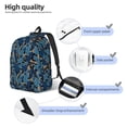 thumbnail image 4 of Salouo Blue Leaves A for Travel Backpack for Men Women,Casual Laptop Backpack Daypack Business Work Bag for Travel、Hiking、Weekend -Medium, 4 of 5