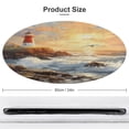 thumbnail image 2 of Lighthouse Sunrise Coast Scenery Pale Blue Tan Floral Medallion Round Rug - Small Round Area Rug, Soft Non-Slip Machine Washable Bedroom Mat Indoor Accent Entry Carpet for Office Desk Dorm Hallway, 2 of 7