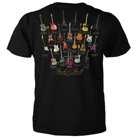 Rock & Roll Guitar Heaven Adult T-Shirt (Best Guitar T Shirts)