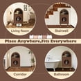 thumbnail image 6 of Mirightone Wood Cat Litter Box Enclosure Furniture for 2 Cats, 2-in-1 Hidden Litter Box Cabinet with 2-Level Cozy Cat Bed, Cat House Shelter for Living Room & Bedroom, Espresso, 6 of 7