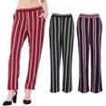 thumbnail image 3 of Pantalones de verano casuales a rayas para mujer Pantalones de pierna recta Sunnimix pantalones casuales de verano mujeres, 3 of 8
