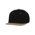 thumbnail image 2 of Youth Blank Two-Tone Snapback Hat - Black/Beige, 2 of 3