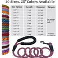 thumbnail image 5 of NANAHuangHeavy Duty Rope Dog Leash, 3/4/5/6/7/8/10/12/15 FT Nylon Pet Leash, Soft Padded Handle Thick Lead Leash for Large Medium Dogs Small Puppy (1/2" * 6', Black), 5 of 8