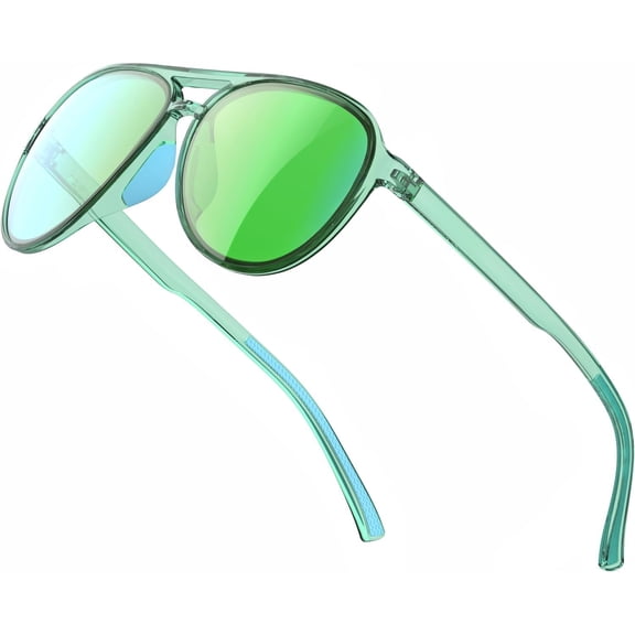 Lightweight TAC Polarized Tinted Classic Retro 70s Sunglasses, TR-90 Frame for Women Men, UV 400 Protection