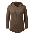 thumbnail image 1 of Sudaderas con Capucha para Mujer, Sudaderas de Gran Tamaño, Camisetas de Larga, Suéteres, Suéteres de Otoño, Tops. Marrón L, 1 of 6