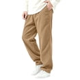 thumbnail image 2 of SAWOBUUN Men's Corduroy Pants Wide Leg Elastic Waist Loose Fit Casual Trousers with Pockets, 2 of 7