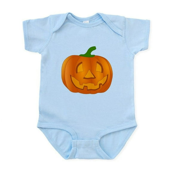 CafePress - Halloween Jack O Lantern Pumpkin Body Suit - Baby Light Bodysuit, Size Newborn - 24 Months