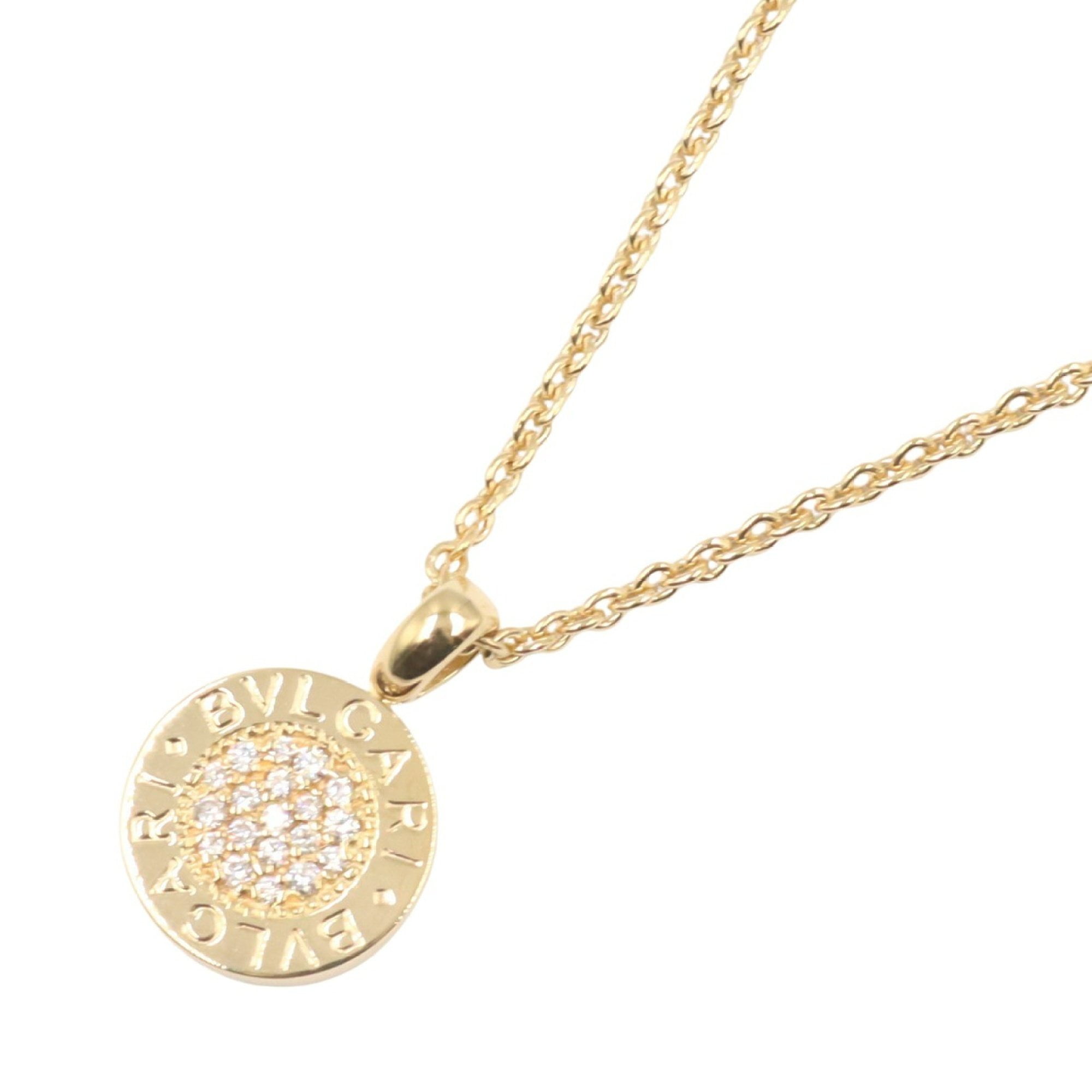 Pre-Owned BVLGARI Diamond Necklace, 18K Yellow Gold, Diamond, Women's, Clear (Good)