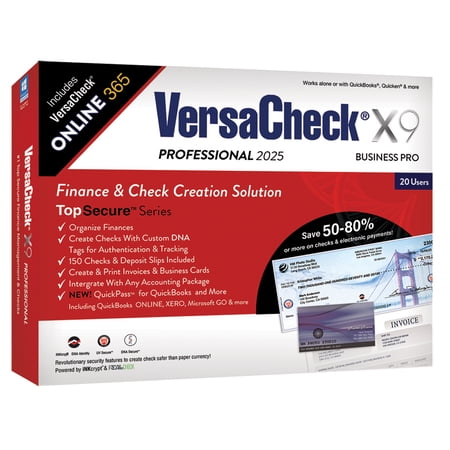 VersaCheck X9 Professional 2025 - 20 Users + VersaCheck ONLINE Pro 1 Year Subscription Bundle