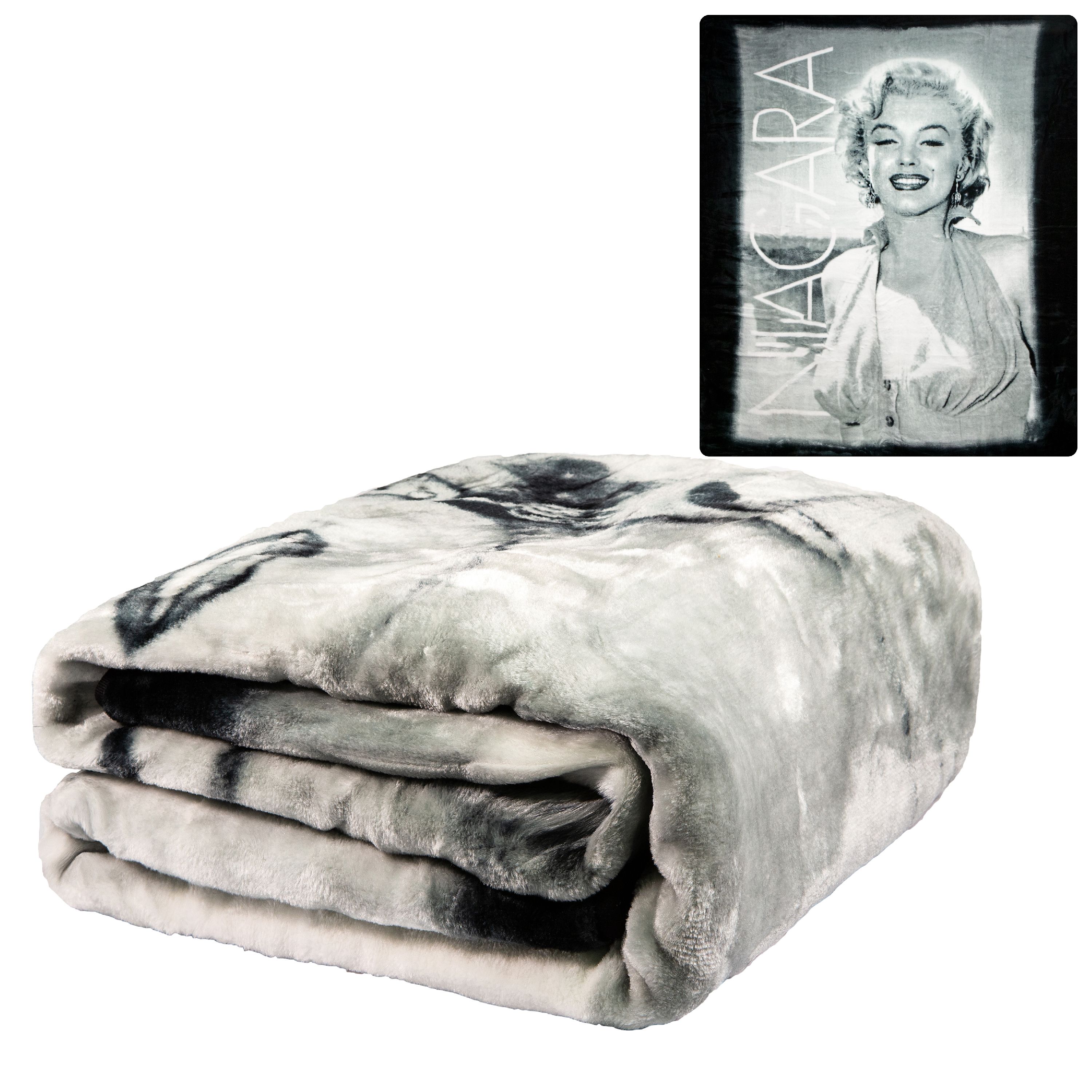 Plush Throw Blanket Marilyn Monroe Niagara QUEEN BED 79""x 95