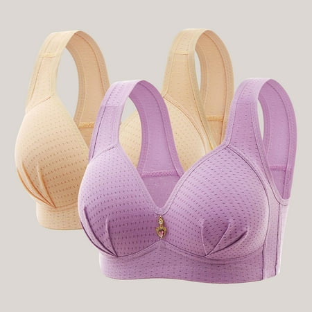 LLYWEY Bras Front Closure on Sale Bras Women Push up Ladies Nursing Bra Style-734 Women s Plus Lace Bra Feature Adult Female Cotton Sports Bras Multicolor 40B