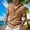 Yellow, variant on Men's Linen Shirt, Casual Short Sleeve Hooded Top with Pocket and Button Front for Summer
