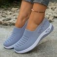 thumbnail image 4 of HAJWOH Orthopedic Dress Shoes for Women Arch Support Slip on Non Slip Tennis Shoes Breathable Mesh Stretch Work Shoes Comfort 2026 New Orthopedic Shoes Blue 40, 4 of 5