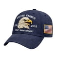 thumbnail image 2 of WKSCLPAI US 250th Anniversary Baseball Cap, Bald Eagle Flag Pattern Printed Patriotic 1776-2026 Adjustable Unisex Hat for 4th of July & USA 250 Year Celebrations, Navy, 2 of 8