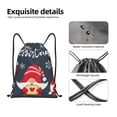 thumbnail image 4 of Fotbe Three Cute Christmas Gnomes Bolsa Mochila con Cordón Estampada, Bolsa de Gimnasio Deportiva, Bolsa Cinch, Bolsa con Cordón para Hombres y Mujeres-Medium, 4 of 6