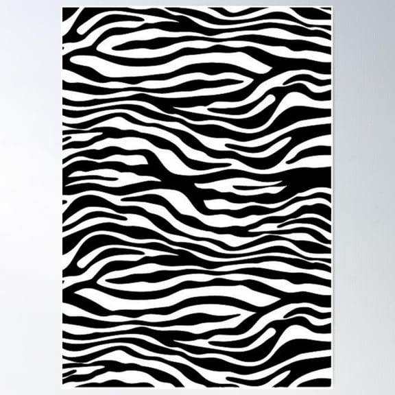 Zebra Print Animal Print Poster Wall Art, Modern Wall Decor For Living Room Bedroom, 8x12 UNFRAMED
