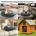 thumbnail image 2 of 24" Calming Dog Bed for Medium Small Dogs, Donut Plush Pet Bed, Anti-Anxiety Cuddler Cozy Soft Cat Bed, 2 of 11