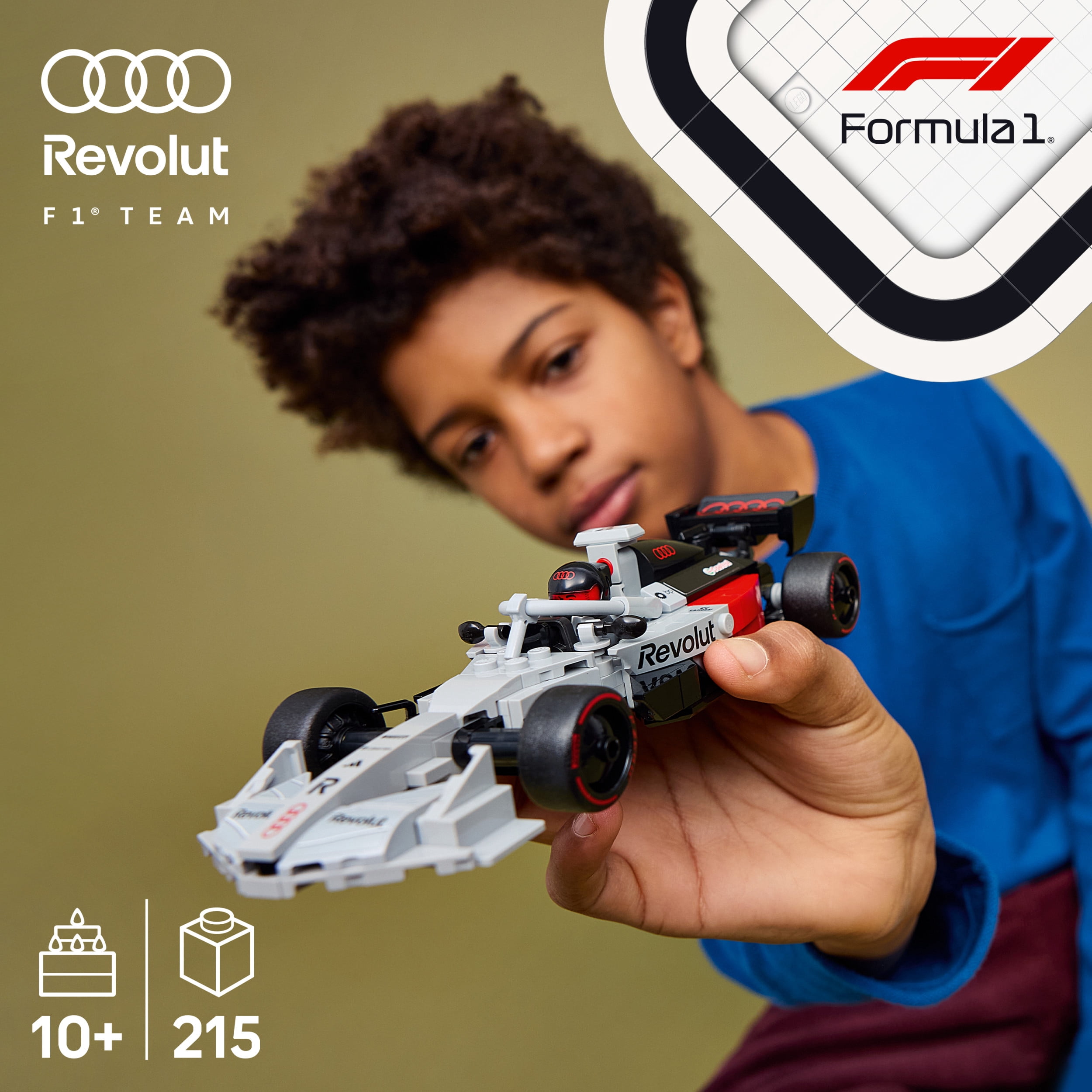 LEGO Speed Champions Audi Revolut F1 Team R26 Race Car Toy - Building Sets for Boys & Girls, Ages 10+ - F1 Car Kit for Display or Play - Gift for Birthdays - 77259