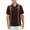 03-Black/Red, variant on Men's Cuban Guayabera Beach Wedding Short Sleeve Button-Up Casual Dress Shirt (Black/Burgundy, XL)