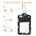 thumbnail image 2 of Square PU Leather 2 Pack Travel Tag - Bag Tag - Suitcase Tag with Privacy Cover and Stainless Steel Ring - Suitable for Travel, Backpack, and Handbag Christmas Tree, 2 of 7