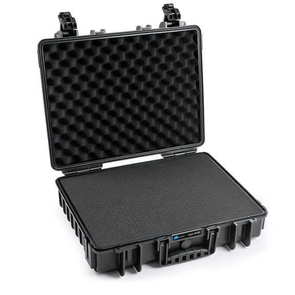 B&W International Type 6040 Waterproof Hard Case Equipment Protection, SI Pre Cut Foam, Black