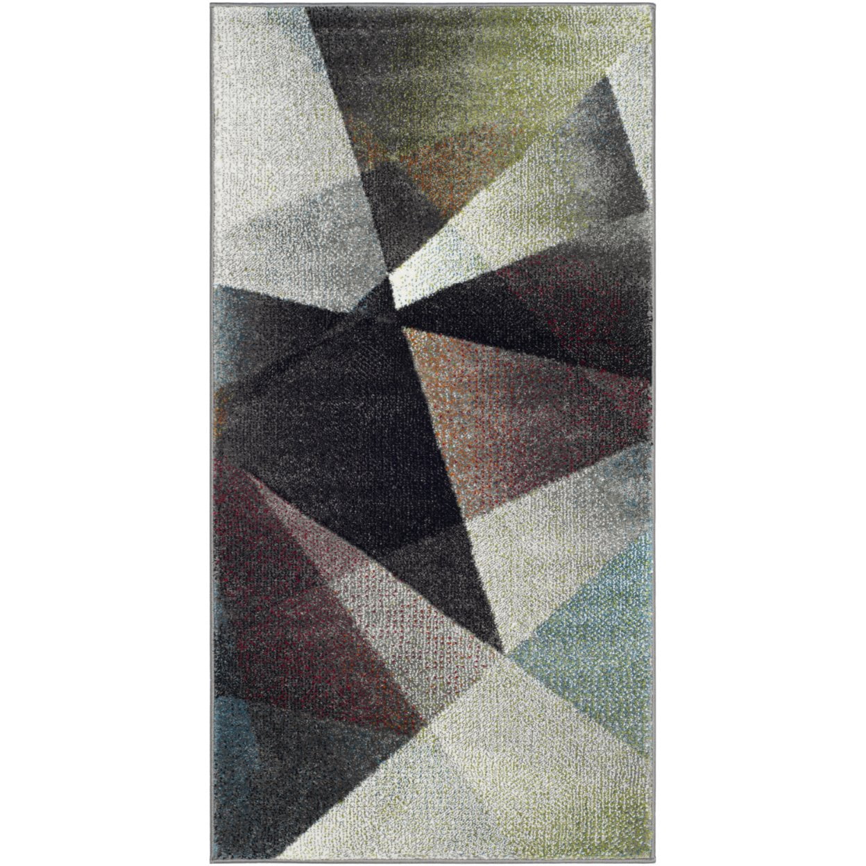 SAFAVIEH Porcello Jayme Abstract Prism Area Rug, Grey/Multi, 4' x 6'