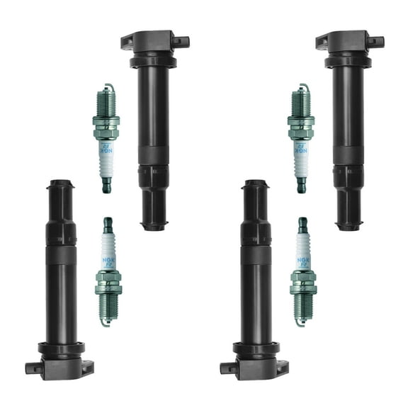 Ignition Coil and NGK Spark Plug Compatible with 2006-2011 Hyundai Accent Kia Rio Rio5 UF499