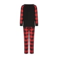 thumbnail image 4 of Qiylii Matching Family Christmas Pajamas Set,Long Sleeve Elk Tops+Plaid Trousers, 4 of 9