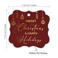 thumbnail image 7 of Inkdotpot Pack Of 100 Merry Christmas & Happy Text Paper Tags DIY Craft Bracket Shape Real Gold Foil Hang Tags, 7 of 7