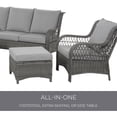 thumbnail image 6 of Grand Patio Outdoor Furniture Set, 5-Piece High Back Open Weave All-Weather Wicker Olefin Cushion Patio Conversation Sets with Ottomans, Gray, 6 of 10