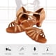 thumbnail image 5 of Zapatos de baile latino para niñas, suaves y cómodos, talla 28, color marrón claro, para bailarinas pequeñas, 5 of 8
