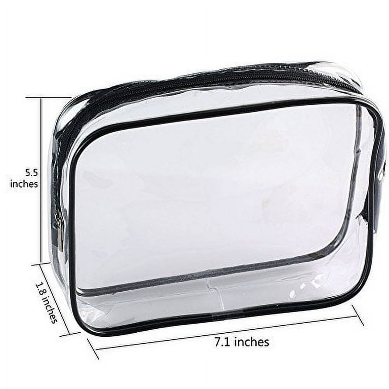 ScivoKaval Clear Carry-On Travel Toiletry Bag TSA 3 1 1 Airline Quart Bag 1  Quart Sized with Zipper for Men and Women 1 Pack 