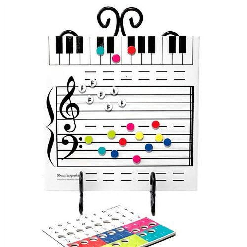 1pcs Keyboard Practice Dry Erase White Board Music Classroom Notes Reading Teacher Teaching Magnetic Dry Erase Board Grand Staff