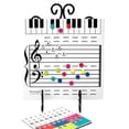 thumbnail image 1 of 1pcs Keyboard Practice Dry Erase White Board Music Classroom Notes Reading Teacher Teaching Magnetic Dry Erase Board Grand Staff, 1 of 8