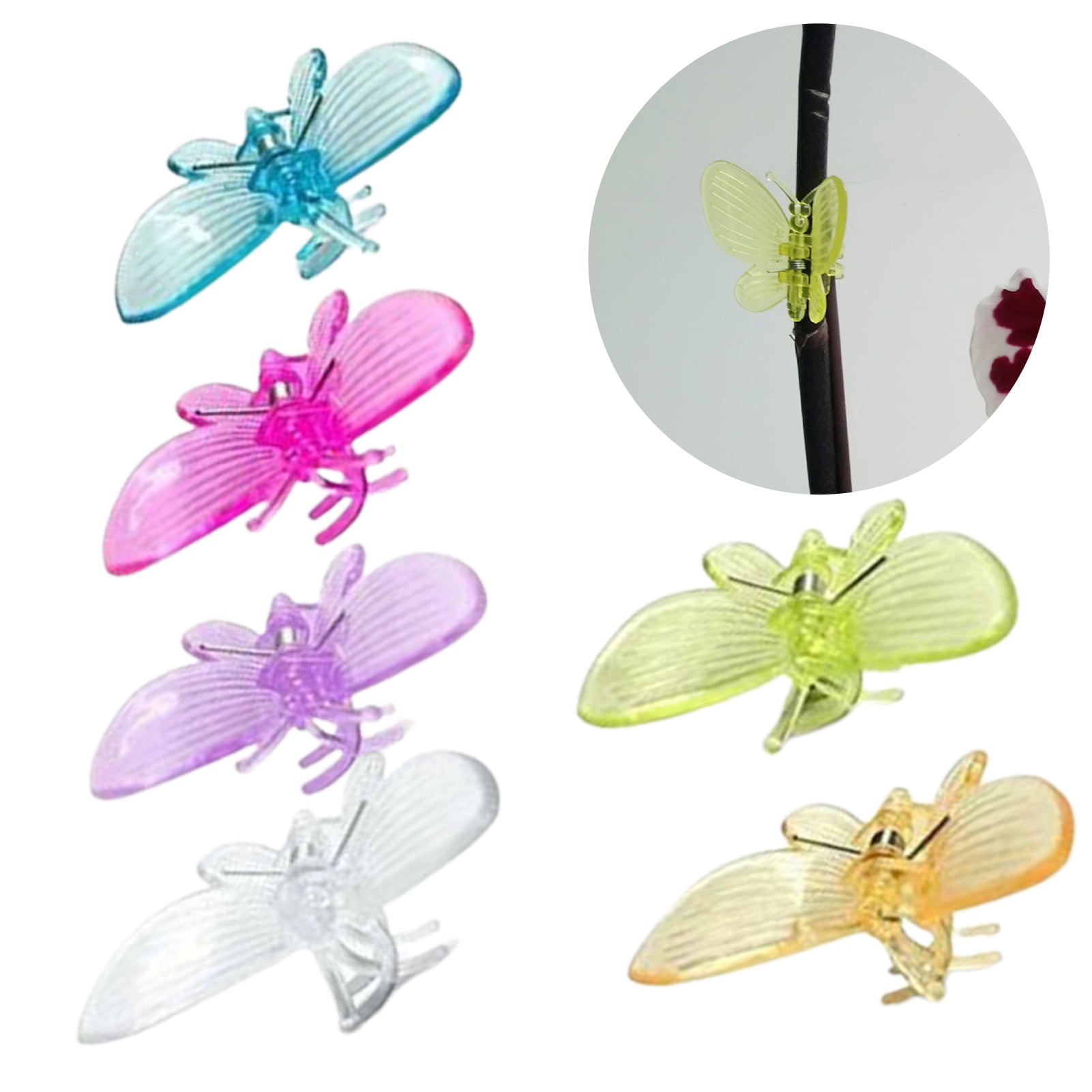 30XPlant Support Fixed Clip Dragonfly Orchid Clips Garden Flower Vine Clip Best 