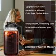 thumbnail image 4 of 2 Set 64 oz (2 Quart), Black Cold Brew Coffee Maker, Iced Tea Machines, Thick Glass with Pour Spout Handle Lid, Stainless Steel Filter f Iced Coffee, Fruit Drinks Sun Tea (2), 4 of 4