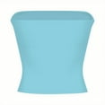 thumbnail image 5 of FRSASU Womens Strapless Tube Tops Basic Backless Sleeveless Solid Color Going Out Fashion Cute Summer Clothes Sky Blue M(M), 5 of 9