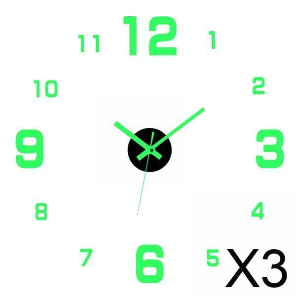 Reloj mural luminoso,Reloj de pared luminoso con pegatina,relojes brillantes, moderno que no hace ,redondo,funciona con pilas,Relojes silenciosos,cocina decorativa,salas de