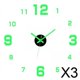thumbnail image 1 of Reloj mural luminoso,Reloj de pared luminoso con pegatina,relojes brillantes, moderno que no hace ,redondo,funciona con pilas,Relojes silenciosos,cocina decorativa,salas de, 1 of 8