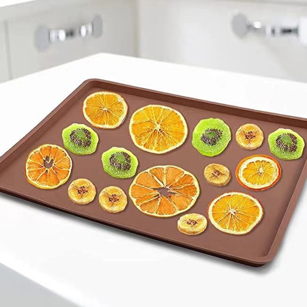 WHAMVOX 4pcs Dehydrator Silicone Sheet Nonstick Silicone Tray Dehydrator Reusable Mat Dryer Oven Mat