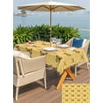 thumbnail image 5 of Outdoor Tablecloth with Umbrella Hole for Patio/Picnic/Party/Camping, Yellow Spring Butterfly Waterproof Table Cloth Rectangle Table Cover Washable, Black Bow Knot (60"x 102"), 5 of 8