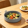 thumbnail image 6 of JHyouerji Silicone Air Fryer Liner Baking Tray Gray Food Grade Non Stick Reusable Oven Microwave Pizza Cake Bakeware Foldable Storage Kitchen Accessory, 6 of 6